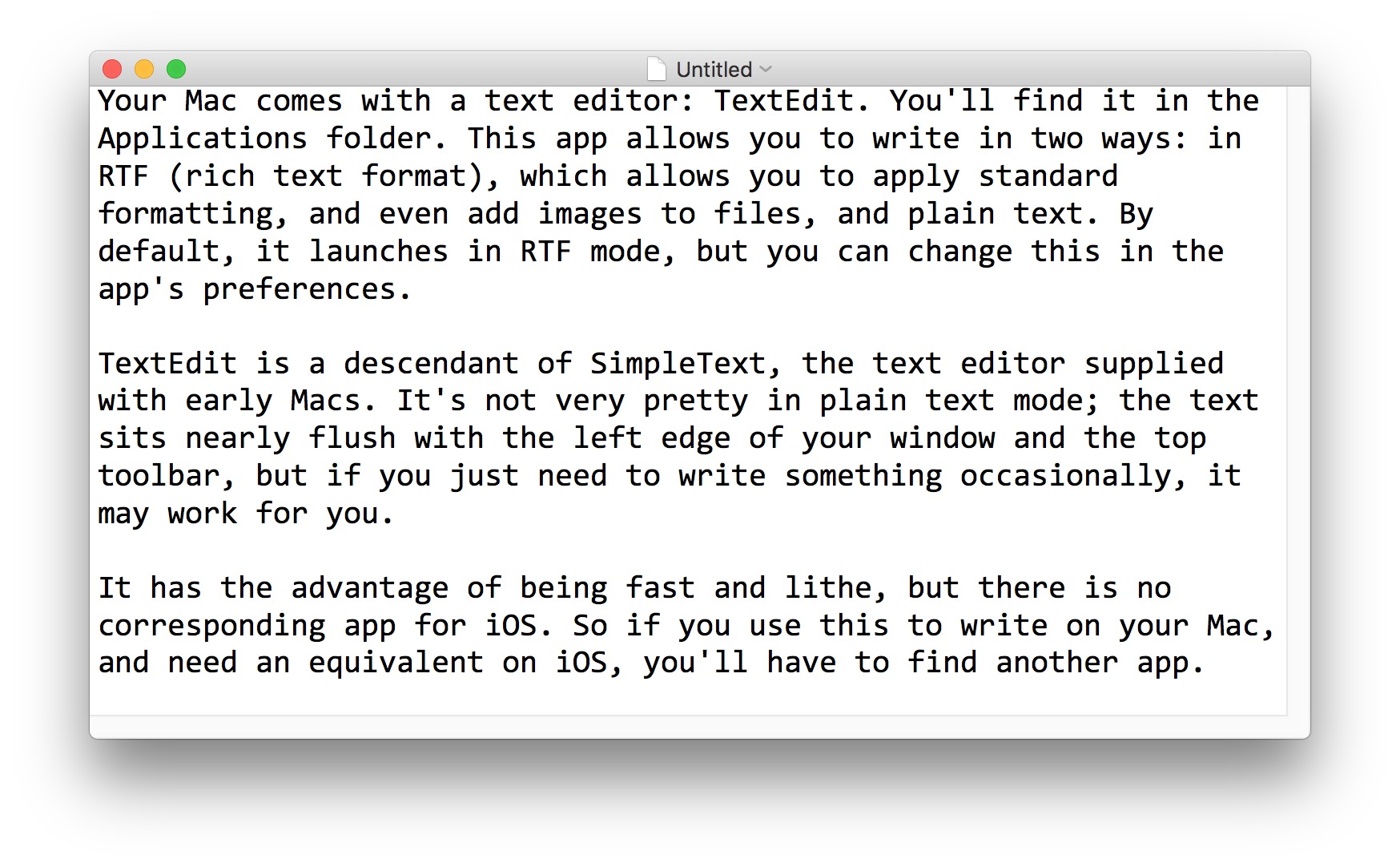 text edit app for mac computer
